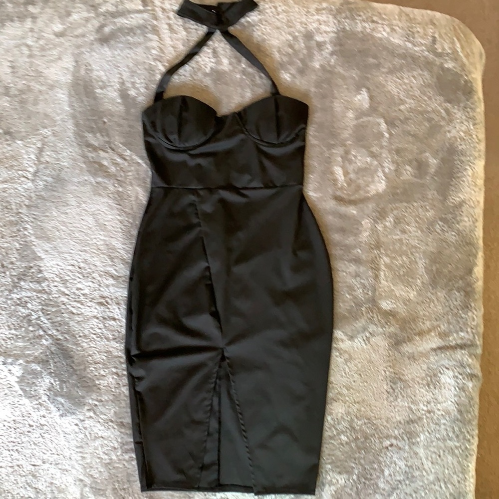 A black evening dress